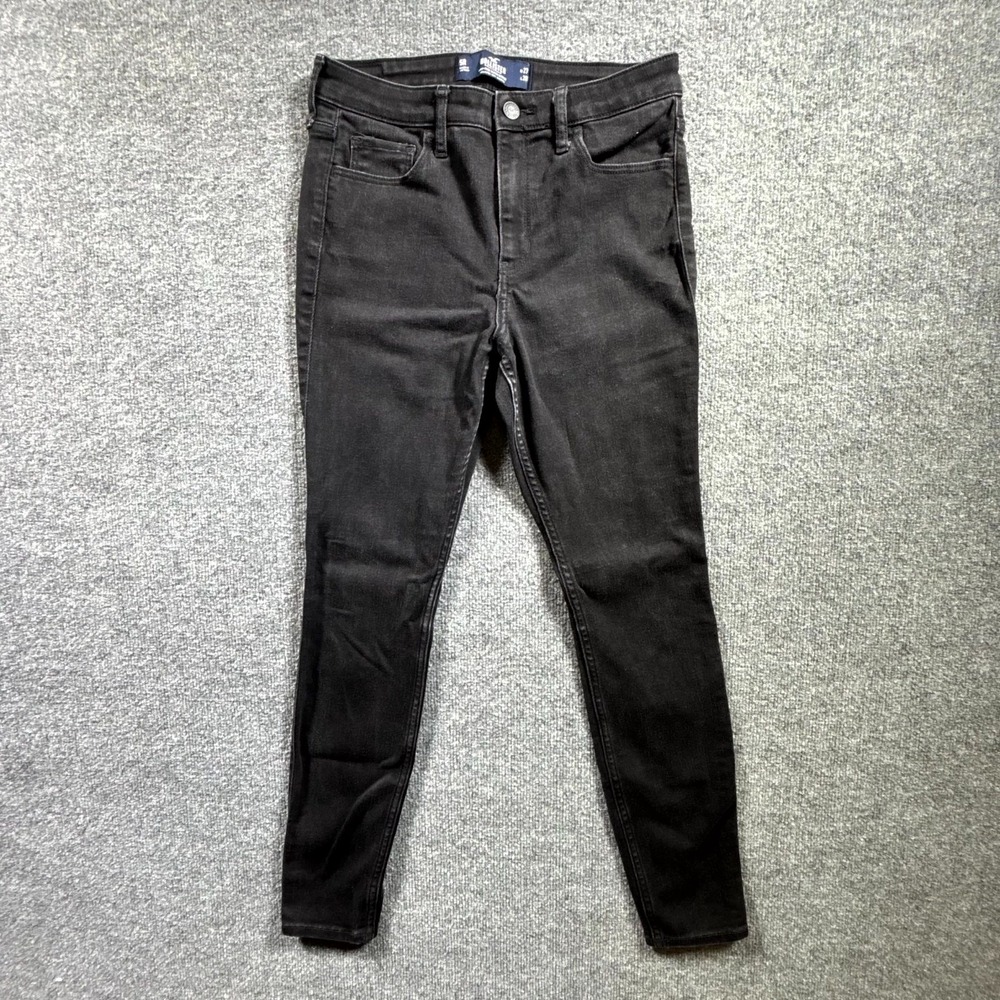 Hollister High Rise Super Skinny Jeans Womens 5R 27x28 Black Cotton Soft Stretch